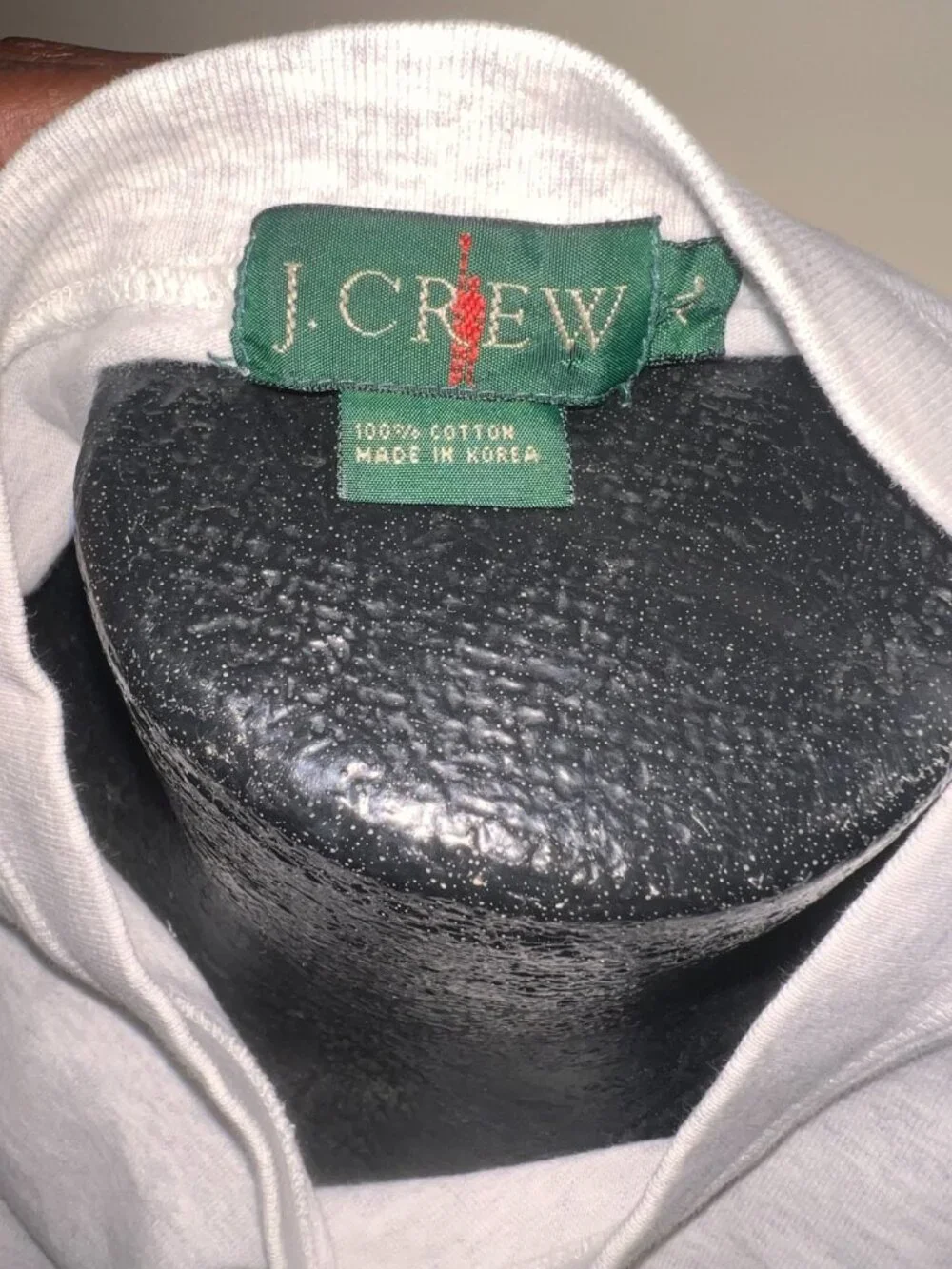 Vintage 90s JCrew Pocket T Shirt Mens L Heather Gray Oarsman Tag Made in Korea
